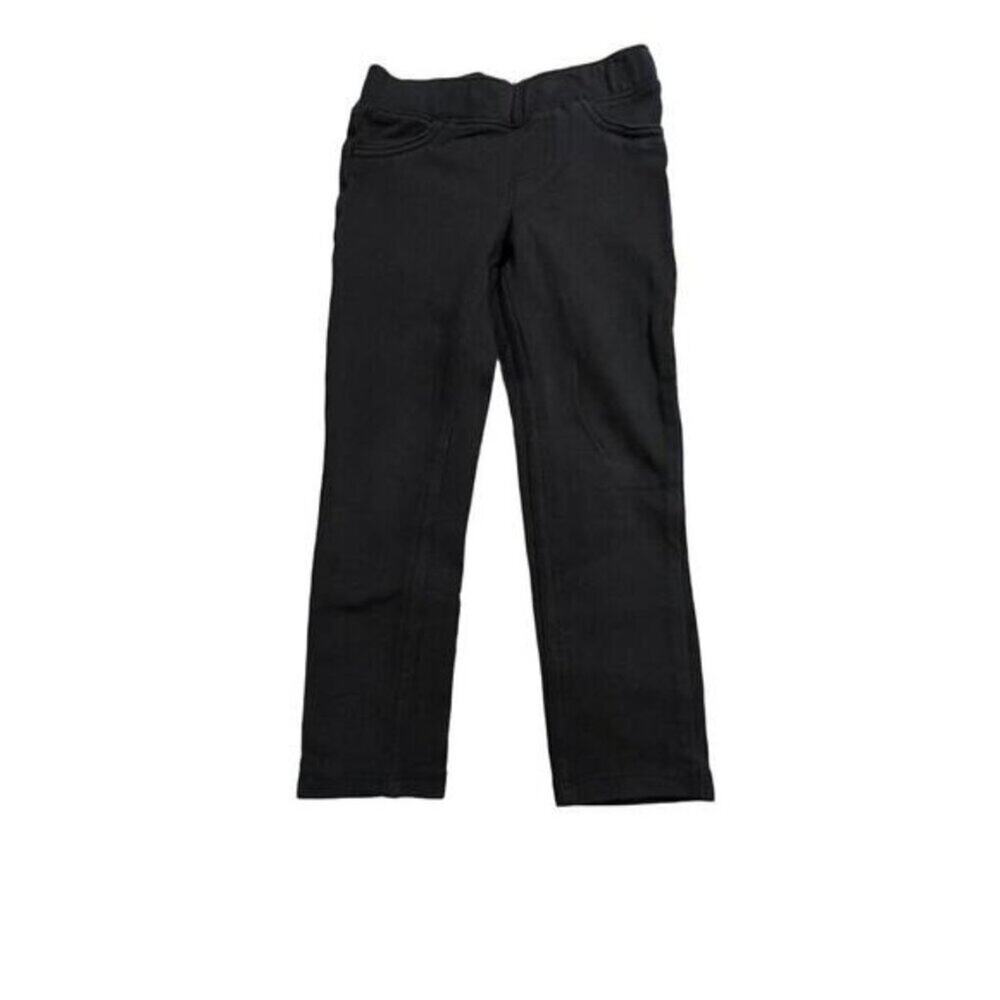 Jumping Beans Jeans Pants Girls Size 3T Black Knit Elastic Waistband Pull on sty